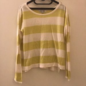 White/Green Stripes Sweater